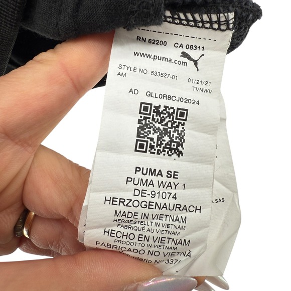 Puma Dazed T7 Track Jacket Black Green Blue Striped Sleeve Pre-Owned Mens Medium - Picture 13 of 14